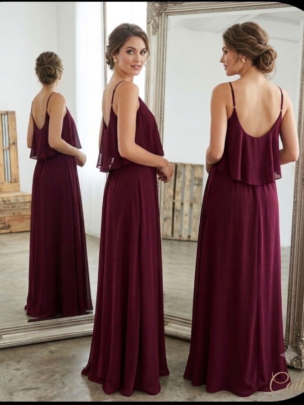 New Show Me Your Mumu burgundy maxi dress M Caitlyn